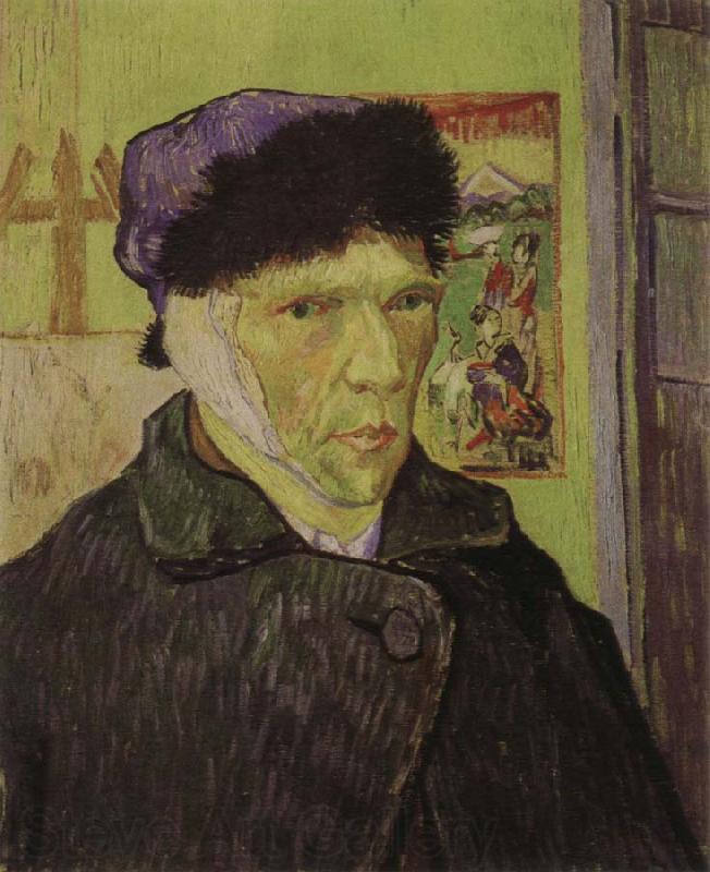 Vincent Van Gogh self portrait with bandaged ear Norge oil painting art